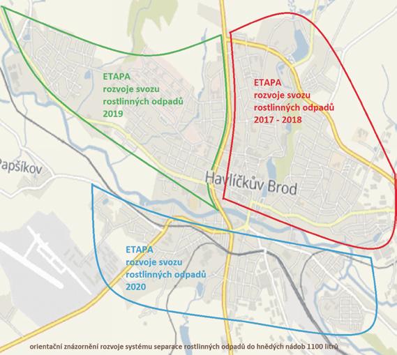 Hlavní téma rostlinné odpady V roce 2017 město započalo s pilotním svozem rostlinných odpadů určených pro přímé kompostování.