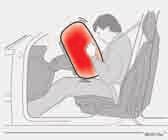 Bezpečnost Airbagy (SRS) VAROVÁNÍ! Aby bylo minimalizováno nebezpečí zranění při naplnění airbagu, musejí sedět cestující vzpřímeně, s nohama na podlaze a opřeni o opěradlo.