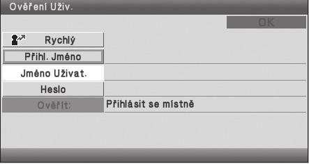 Požádejte administrátora stroje o informace potřebné pro přihlášení. Další informace o ověřování uživatele viz "OVĚŘENÍ UŽIVATELE" v"1.před POUŽITÍM PŘÍSTROJE" v Průvodce ovládáním.