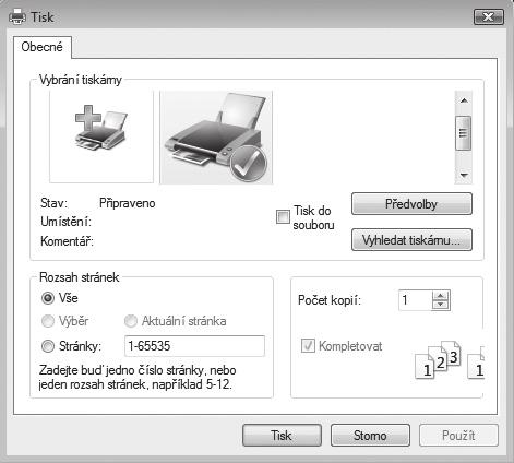(Jen ve Windows) (1) (2) 1 2 Otevřete okno vlastností ovladače tiskárny.