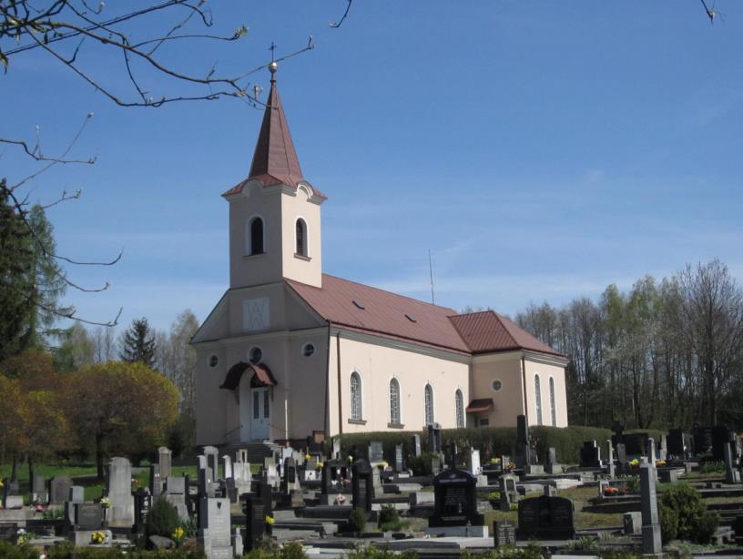 EVANGELICKÝ KOSTEL Rok: 1937 Místo: Havířov Prostřední Suchá Vlastník: Farní sbor Slezské církve evangelické a. v. v Havířově Suché, Budovatelů 722/3, Havířov- Prostřední Suchá Parcela číslo: 1136, k.