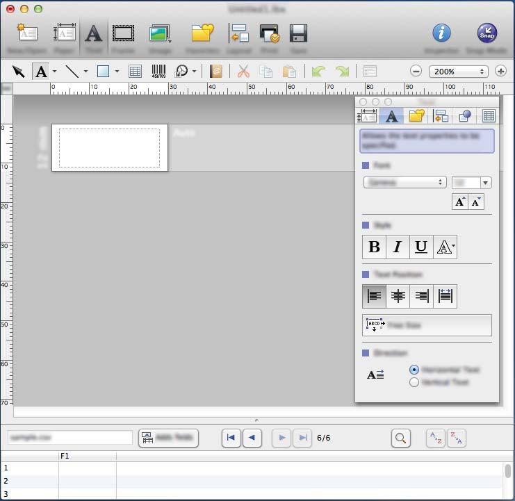Jak používat program P-touch Editor Provozní režimy 16 16 Režim Standard 16 V tomto režimu lze rychle vytvářet štítky s textem a obrázky.