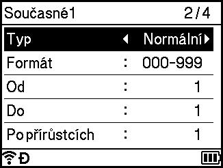 Tisk štítku pomocí klávesnice přístroje na štítky P-touch d Stisknutím kláves OK nebo Enter zobrazíte obrázek štítků na obrazovce.