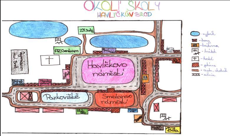 okolí Základní školy V Sadech v Havlíčkově Brodě