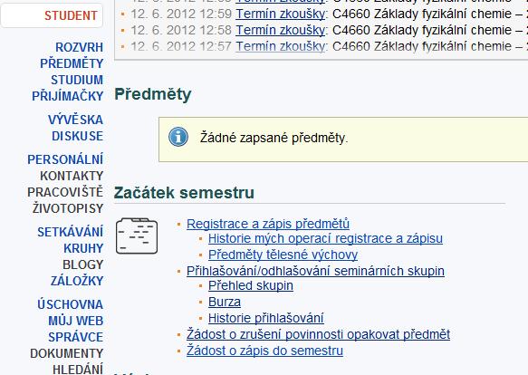 Jak se zapsat do seminárních skupin? začátek přihlašování do seminárních skupin 8. 9.