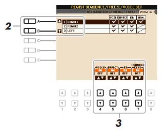2. DSP [1 ]- [4 ] [5 ]- [8 ] DSP TYPE VARIATION Určuje kategorii a typ efektu DSP. Typ vyberte po volbě kategorie. Pro každý typ DSP jsou dostupné dvě variace.
