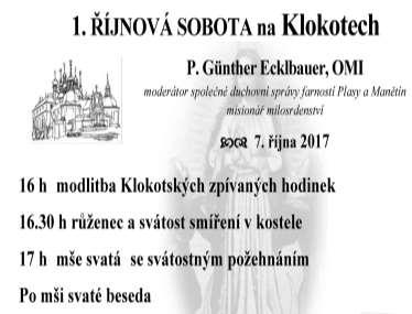 Adorační dny za diecézi Klokoty 7. 10.