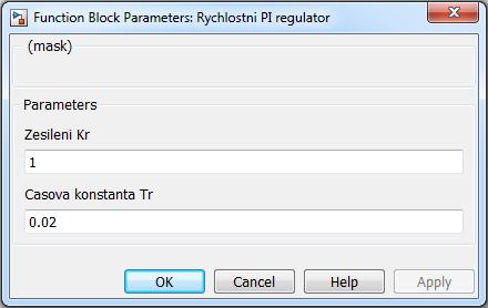 rychlosti Parametry subsystému