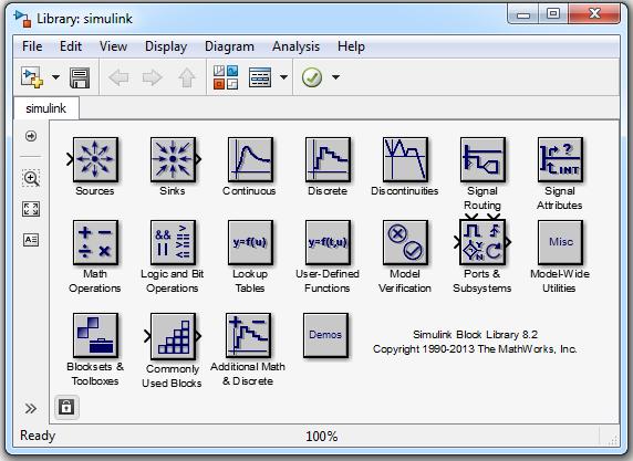 Knihovna Simulinku Přehled jednotlivých knihoven Lookup Tables vyhledávací tabulky: Interpolation Using Prelookup, 2-D Lookup Table, Lookup Table Dynamic, atd.