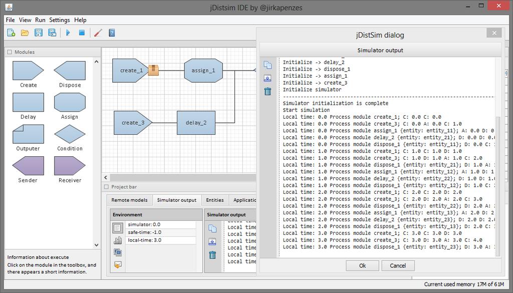 Screenshot 1 jdistsim IDE
