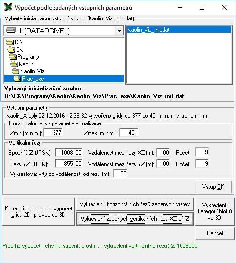 Grd soubory Fe2O3+TiO2 jednotlivých řezů (VertXZ_YYY_FeTi.grd nebo VertYZ_XXX_FeTi.grd) viz výstupy 1. fáze pro vykreslení Image mapy Fe2O3+TiO2. Soubor FeTiS.