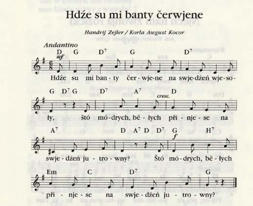číslo 3 / březen 2016 ročník XXVI Handrij Zejler Hdźe su mi banty čerwjene Hdźe su mi banty čerwjene na swjedźeń wjesoły, štó módrych, běłych přinjese na swjedźeń jutrowny?