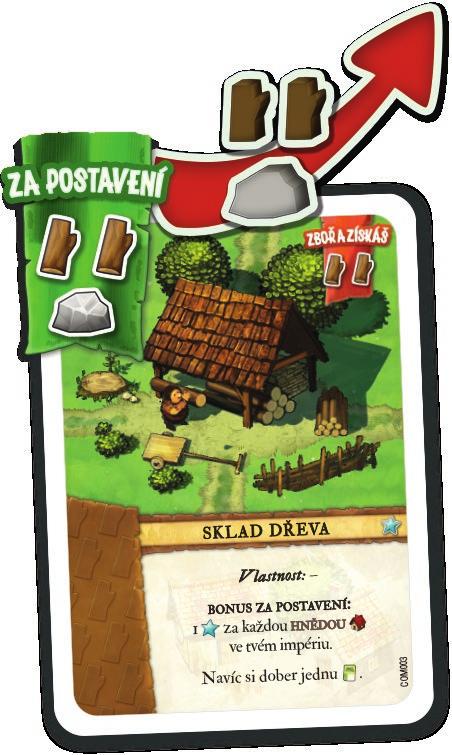 POSTAVENÍ LOKACE Touto akcí může hráč přidat do svého impéria novou lokaci, běžnou či frakční, a rozšířit tak svůj vliv K POSTAVENÍ LOKACE HRÁČ MUSÍ: 1 Vybrat z ruky kartu, již chce postavit náklady