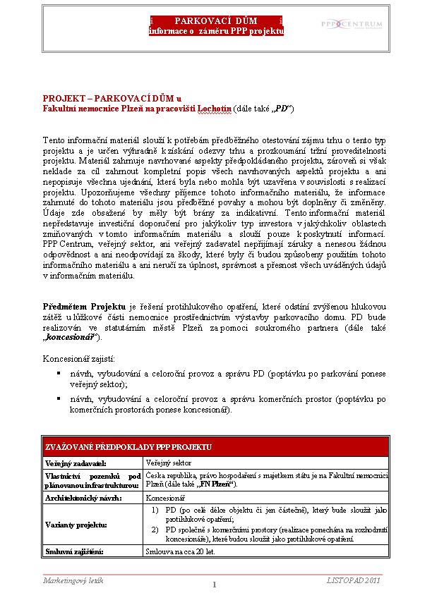 Tento dokument je určen výhradně