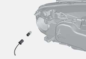 06 Údržba a servis Žárovky Boční obrysová světla Světla do mlhy Těleso světla, zadní, ukazatele směru G021751 G017456 Před výměnou žárovky,viz strana 246. 1.