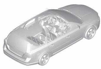 02 Zámky a alarm Keyless drive* 02 Umístění antény VAROVÁNÍ Lidé s kardiostimulátorem by se neměli přibližovat na vzdálenost menší než 22 cm k anténám systému přístupu bez klíčů se svým