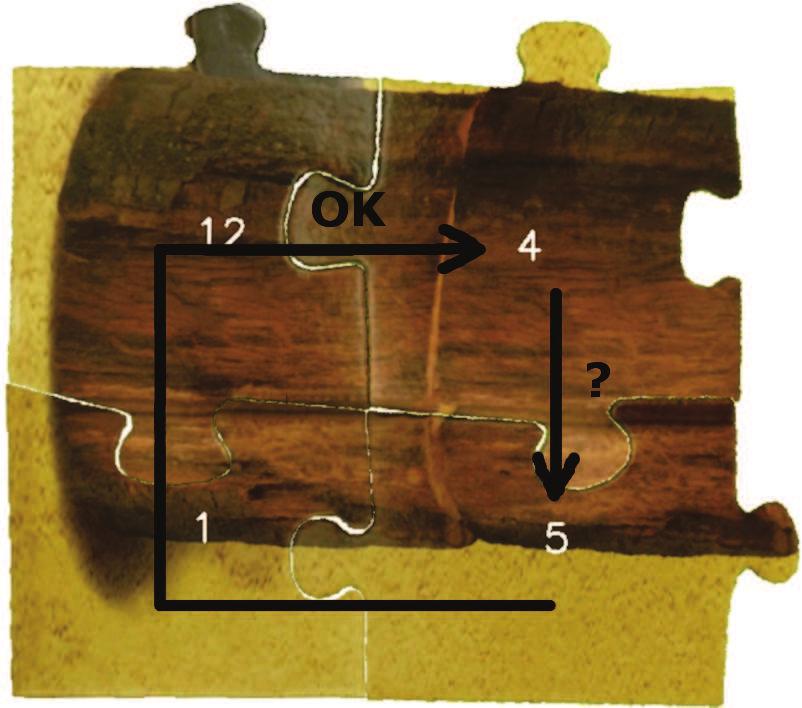 Obr. 2.31: Ilustrační obrázek pro kontrolu umístění dílku. 2.6.4 Složení puzzle Po dokončení všech operací zmíněných v předchozích kapitolách dochází ke složení puzzle.