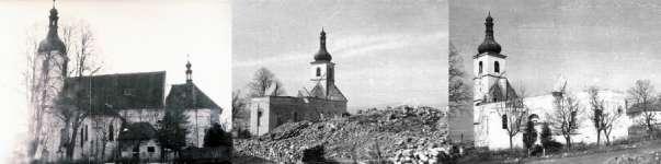 34 Demolice pokračuje, kostel zůstává nakonec- rok 1958 Postupně se krajina zaplavuje vodami Lipenského jezera + konec kostela + bourání rok 1958 Už je to historie - Když hospodařil státní statek Již