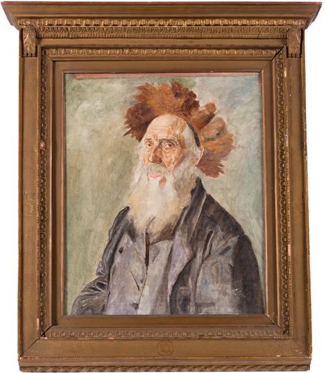 29 28 28. Kaufmann Isidor (1853 1921) Rabín, 10. léta 20. stol. olej, plátno, původní rám, 42 x 34,5 cm zn.
