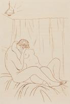 Špála Václav (1885 1946) Návrh k ilustraci, Muzikant, Turek se modlí (oboustranná
