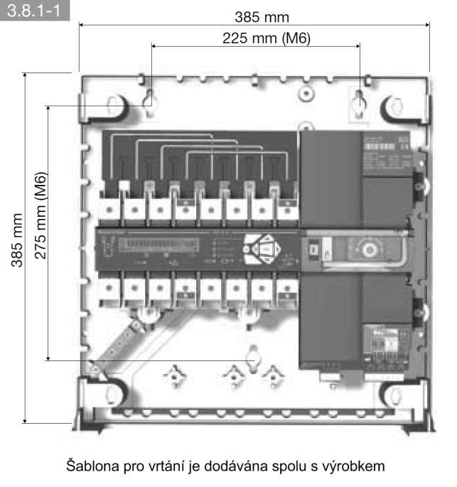 8. MONTÁŽ DO MODULOVÉ SKŘÍNĚ SOCOMEC 8.1. Modulární plastová skříň Objednací číslo 1309 9056.