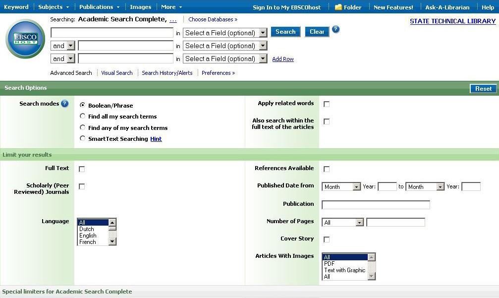 Obrázek č. 10 EBSCOhost :vyhledávání Business Source Complete Vědecká obchodní databáze zpřístupňující bibliografické a plnotextové informace.