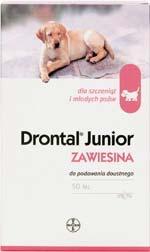 1ml/kg živé váhy chutná růžová tekutina, která se štěňatům podává přímo do tlamičky nebo zamíchaná do krmiva doporučuje se následující odčervovací schéma: 2., 4., 6., 8., 10., 12. týden a 4., 5. a 6.