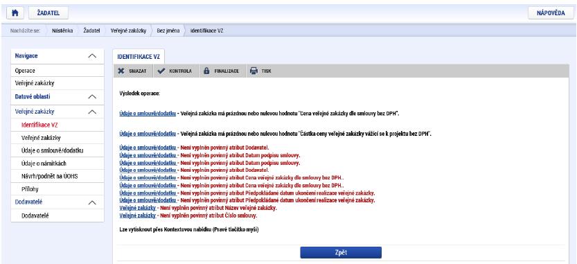 Jeżeli kontrola ujawni błędy, zostaną one automatycznie wyświetlone po zakończeniu automatycznej kontroli.