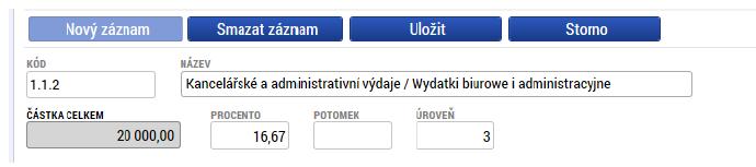 Nejprve se vyplní Podrobný rozpočet mikroprojektu a teprve ve chvíli, kdy je Podrobný rozpočet již finální, je třeba přenést částky do MS2014+.