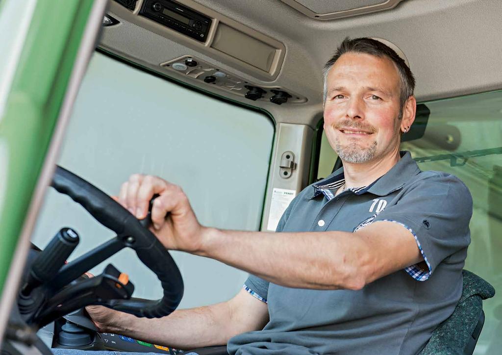 12 Místo řidiče Fendt 300 Vario 13 Vaše oblíbené místo s výhledem Místo, na kterém trávíte tolik času jsme přizpůsobili Vašim požadavkům.