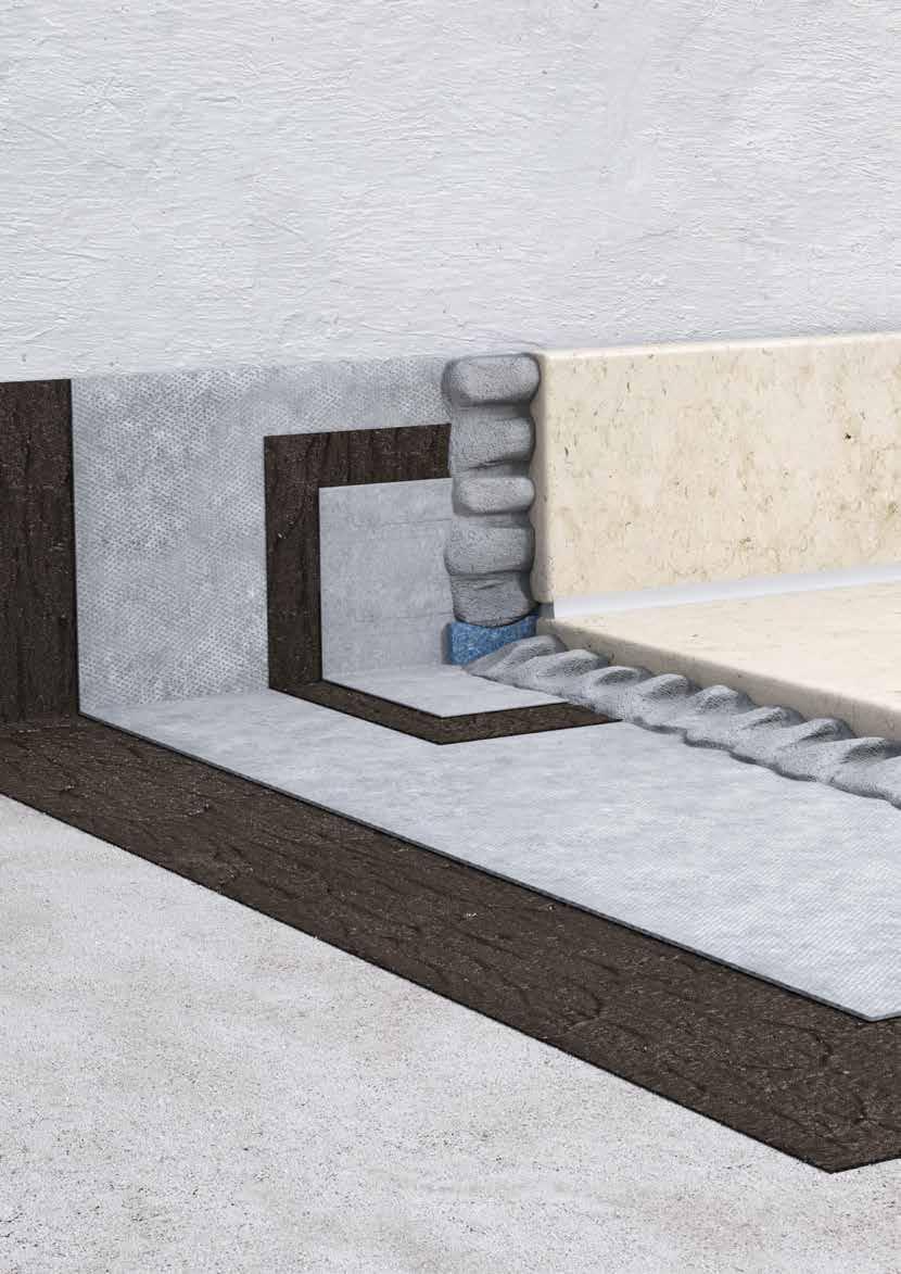 SCHÖNOX BALTERRA SLIM Bezproblémová pokládka keramických dlaždic ve vnějším prostředí, v tenké vrstvě a bez obsahu cementu 5 6 4 7 Systém SCHÖNOX BALTERRA SLIM odvádí povrchovou vodu, aby nedocházelo