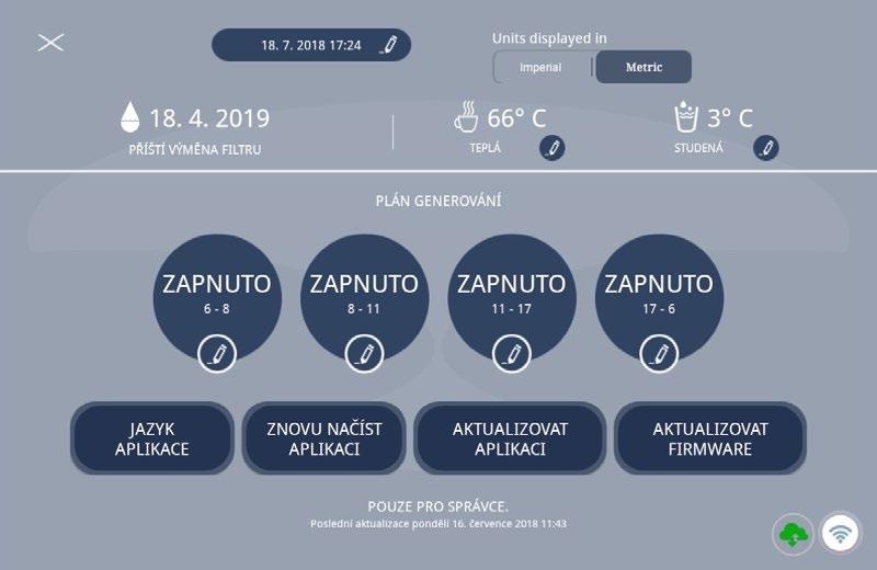 NASTAVENÍ ČASU A DATA Před spuštěním tohoto procesu vždy nejprve instalujte nejnovější verzi aplikace Skywell.