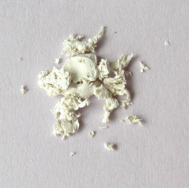 4.4.7 DSC záznamy nanovlákenné membrány (PVA+nabumeton)+chitosan a makroskopický vzhled Graf č.