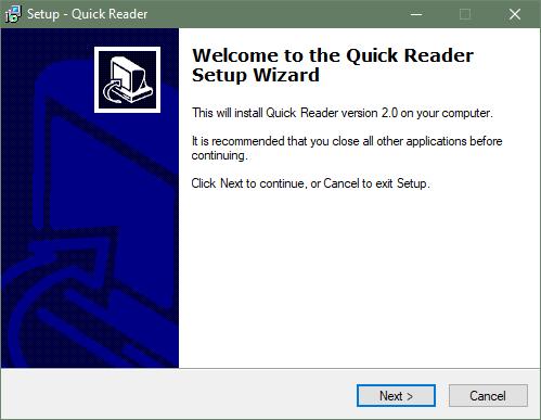 2. Instalace programu Quick Reader Program Quick Reader stáhneme z přímého odkazu výrobce nebo ze stránek distributora odkazy uvedené níže: http://www.holtersupplies.