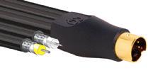 Analogové video kabely S-Video a kabely pro herní konzole S-A S-G GQ-300W (Komponentní Video / Stereo audio kabel pro Nintendo Wii ) Stínění Černé PVC Pevný z 1,25% stříbro 2 x 75Ω koax Tvrdá,