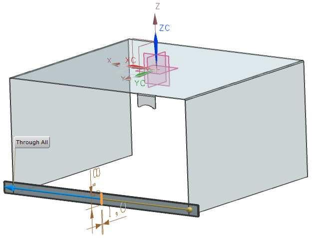 Nastavte vytažení do obou směrů a operaci Boolean nastavte na