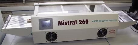 T [ C] Obr. 21 Přetavovací pec Mistral 260 [16]. Nastavení teplotních zón pece pro pájecí pastu typu SnCu bylo následující: Zóna Teplota [ C ] 1. 175 2. 200 3.