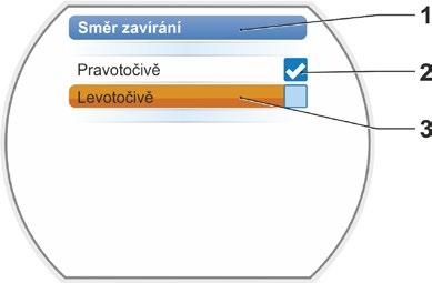 7 Uvedení do provozu 7.3 Parametry armatury Návod k obsluze 7 Uvedení do provozu 7.