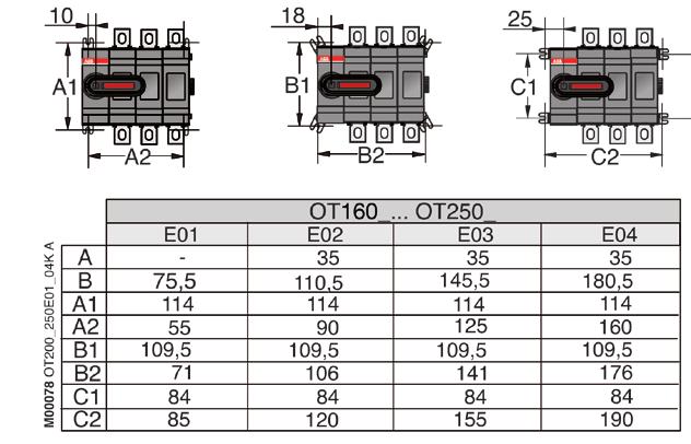 OT160EV 250E_