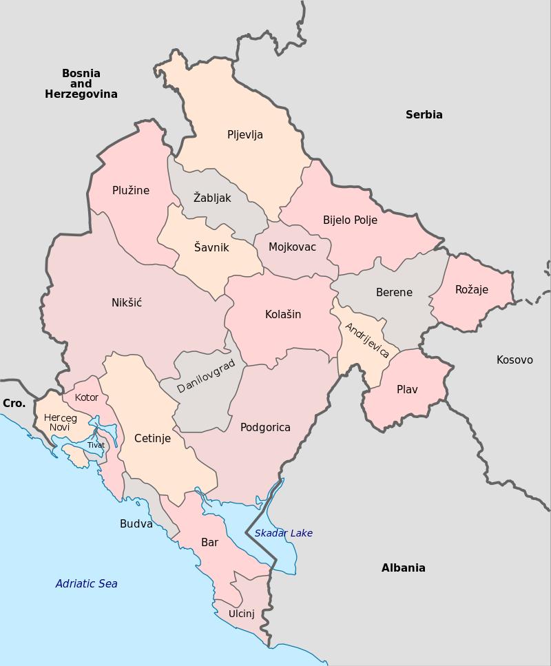 Vojtěch Marek: Populační vývoj Černé Hory v letech 1948 2012 21 Cetinje, Danilovgrad, Niksić a Podgorica.