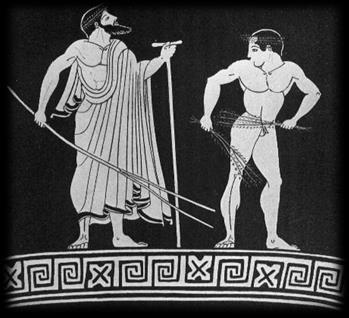 hellanodikové ἑλλᾱνοδίκαι ( soudci Řeků ) předtím králové (584 BC) příprava 10 měsíců 2, 9, 10, 12, 8, 10 (348 BC) exegetové (učitelé) kontrola zdatnosti ἀθληταί (θλῑψις) vylučovali barbary, zločince