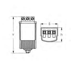 913550021 AVS-100-D 230/240 50/1000 1,8/4 52 33 35 913550024 AVS-400-D 230/240 35/400 3,5/5 64 34 40,5 913550050 CD51 0,75kV 230/240 70/400 0,56/0,75 63 34 26 Všechny typy mají uchycení pomocí šroubu