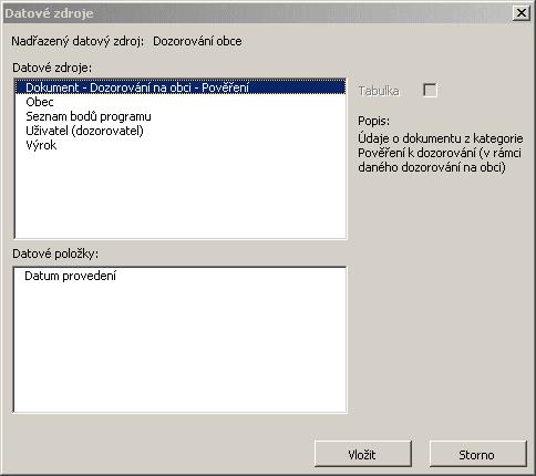 Uvedené značky označují ve formuláři šablony počátek a konec sekce, do které lze vkládat datové položky z daného datového zdroje.
