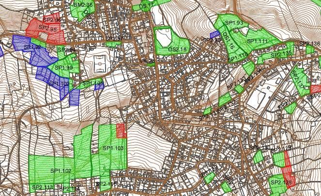 PŘÍKLADY DOBRÉ PRAXE Mapa s barevným vyznačením ploch