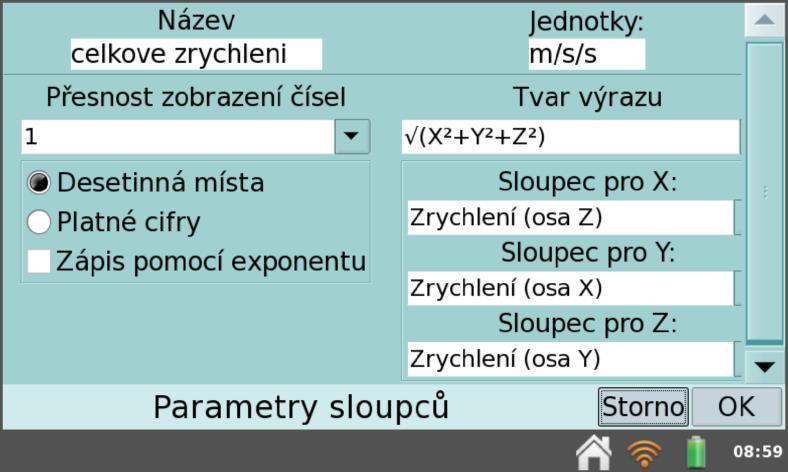Mezi celkovým zrychlením a celk, tíhovým zrychlením s hodnotou 9,81 a odstředivým/dostředivým zrychlením a platí pak tento vztah: a a celk 9, 81 Nedoporučuji toto náročnější rozšíření dělat