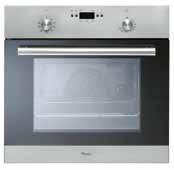 funkcí Dvojité sklo dvířek Maximální příkon: 3,2 kw Provedení: Rozměry (v x š x h): 9 x 9 x 64 mm Rozměry pro zabudování: 600 x 60 x 0 mm 8 základních funkcí Zelený displej Dvojité sklo dvířek