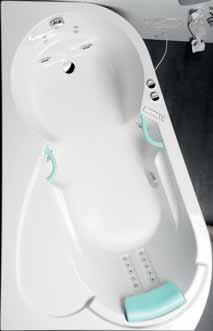 Speciální vany s masážním systémem Special whirlpool bath tubs XCENTA L, R 170x110x45 cm (225 l) NEON 180x80x45 cm (225 l) zapuštěné mikrotrysky pro masáž zad