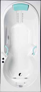podporující cirkulaci krve original jets lay-out supporting blood circulation dostatečná hloubka vany pro ponoření celého těla sufficient bath tub depth enabling