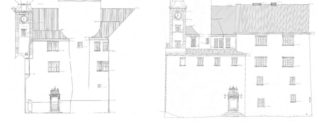 století. Součástí hradu byl obytný palác a obranná válcová věž bergfritového typu (věž určená výhradně k vojenským účelům).
