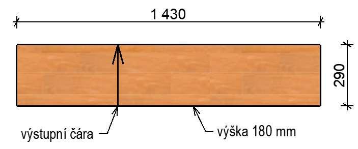 Šířka otvoru je 1 100 mm, výška otvoru v patě klenby je 1 500 mm a ve vrcholu klenby 1 900 mm.